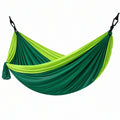 Amaca 270 x 140 cm in tessuto verde per relax sospesa