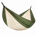 Amaca 200 x 150 cm in tessuto verde e crema per relax sospesa